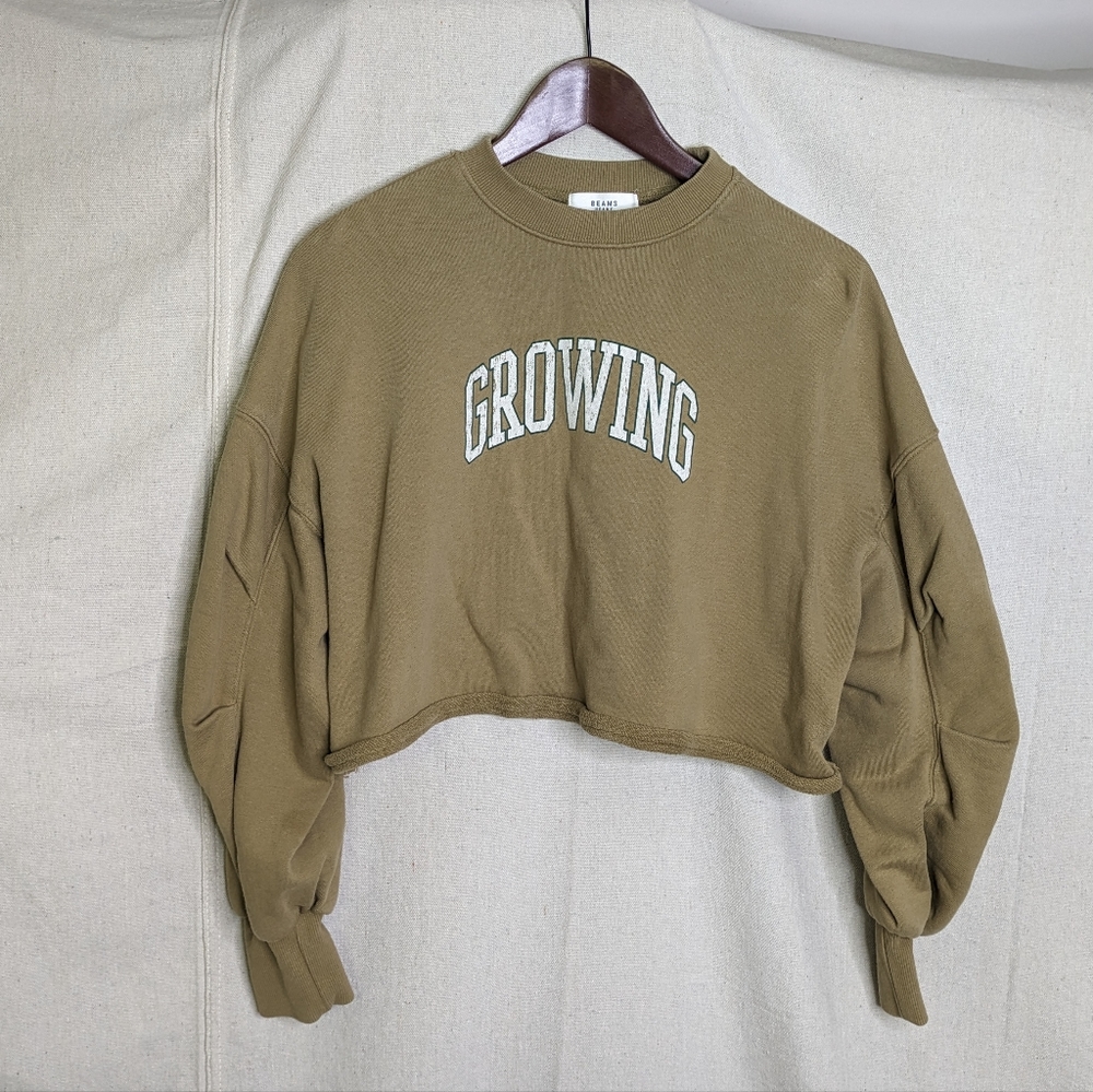 Beams Heart Cropped Sweatshirt